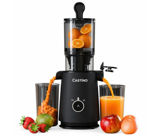 Castino Cold Press Juicer | High Nutrition | Easy Assembly & Cleaning | Intelligent Auto Reverse | Advanced Safety Features | Ideal for Fruit, Veggie Juices & Nut Milks