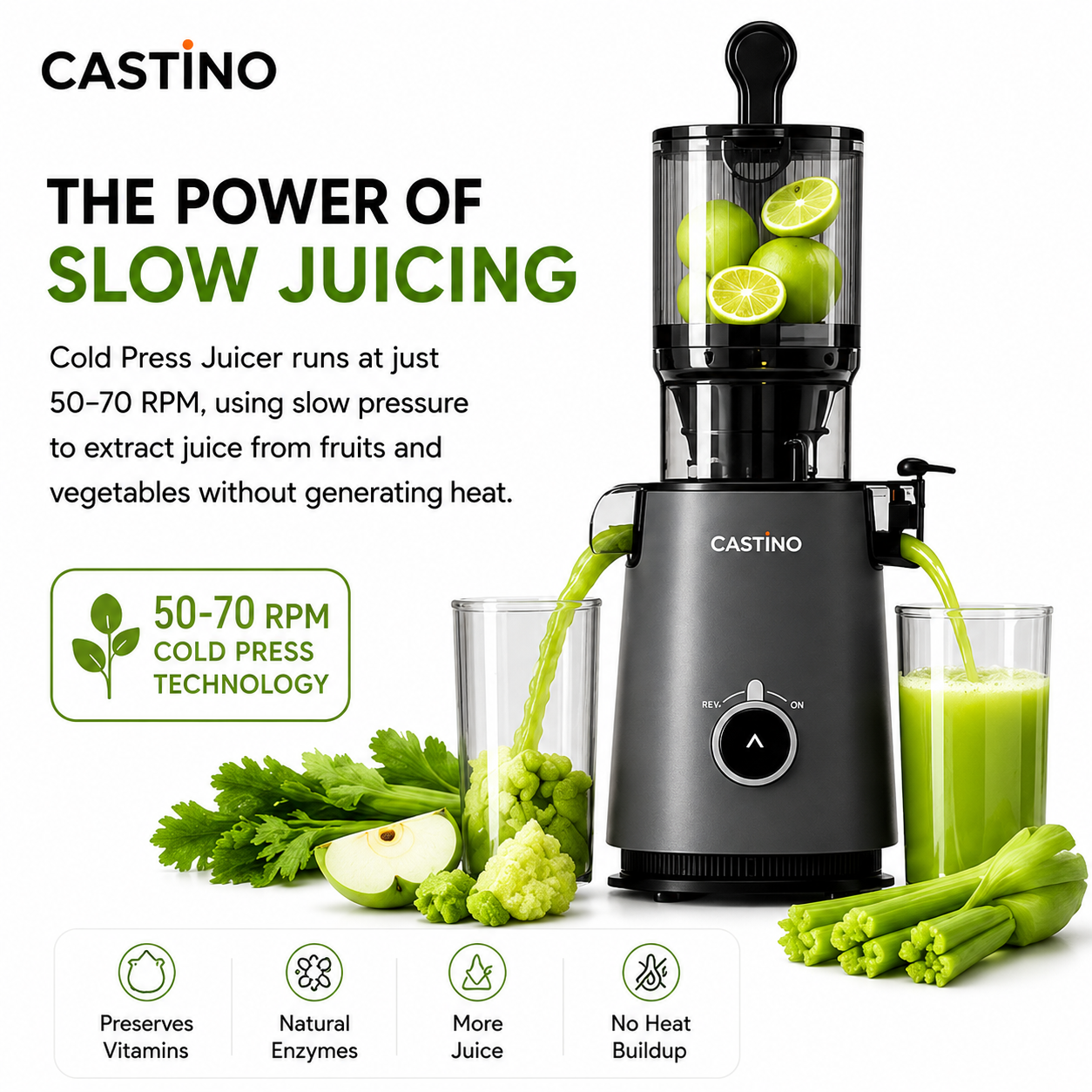 Castino Cold Press Juicer
